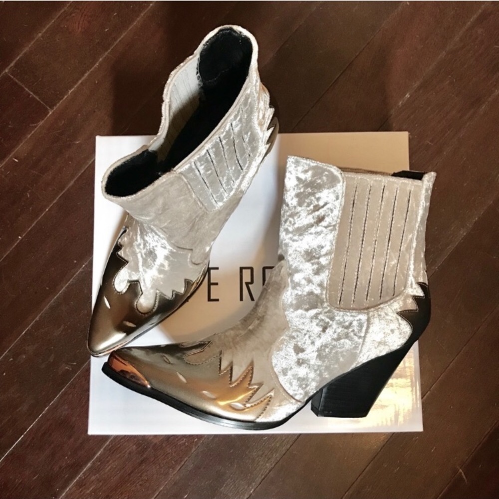 Christmas Sale 🎄 Velvet Western Ankle Boots